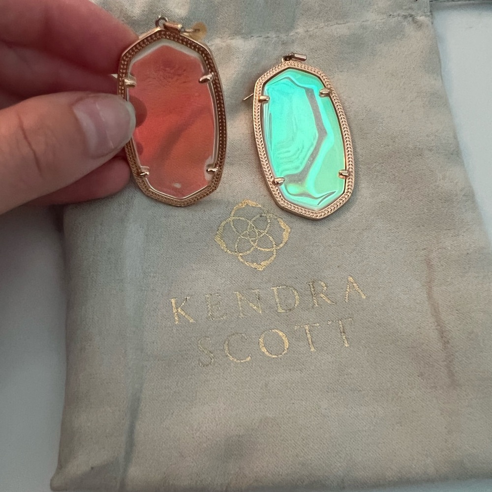 Pink iridescent oversized Danielle earrings